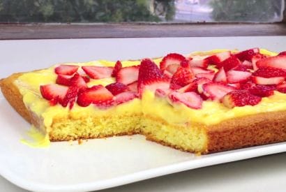 Thumbnail for A Dreamy Custard & Strawberry Cake