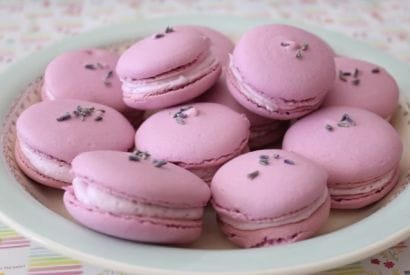 Thumbnail for What Pretty Lavender French Macaroons With Lavender Buttercream Frosting
