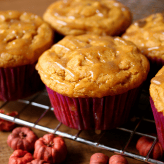 Gluten-Free, Vegan Pumpkin Chocolate Chip Cupcakes With Cinnamon Glaze