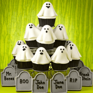How To Make Fondant Ghost Cupcakes For Halloween
