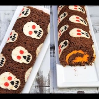 A Fantastic Skull Cake Roll For Halloween