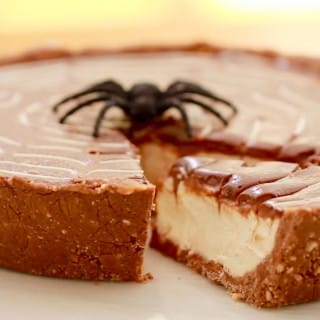 A Really Yummy Non -Bake Twix Pie for Halloween