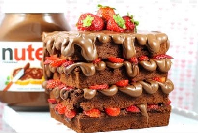 Thumbnail for What A Very Decadent Nutella Waffle Cake Recipe