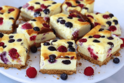 Thumbnail for Love The Look Of These Mixed Berry Cheesecake Bars