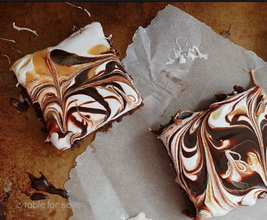 A Really Fantastic Recipe For Chocolate & Caramel Marshmallow fluff Brownies