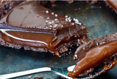 Thumbnail for Gooey Delicious Chocolate Salted Caramel Tart Recipe