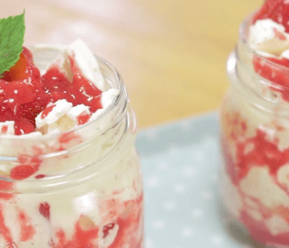 Thumbnail for Delicious Strawberry Eton Mess In Mason Jars