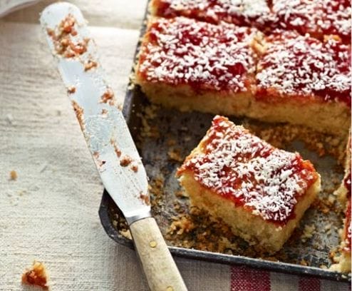 Love These Jammy Coconut Squares