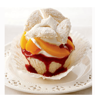 Wonderful Looking Peach Melba Cupcakes