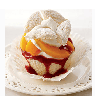 Wonderful Looking Peach Melba Cupcakes