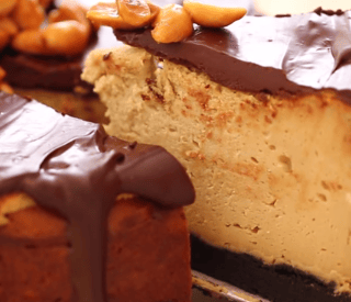 Thumbnail for A Scrumptious Peanut Butter Cheesecake Recipe With Chocolate And A Oreo Crust