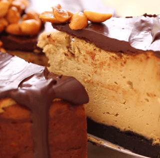 A Scrumptious Peanut Butter Cheesecake Recipe With Chocolate And A Oreo Crust