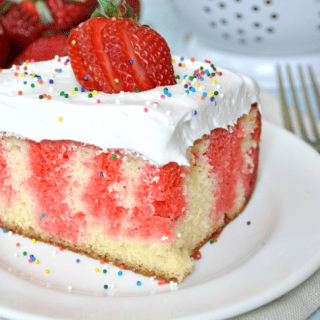 What An Amazing Strawberry Cake Recipe For This Jell-O Poke Cake