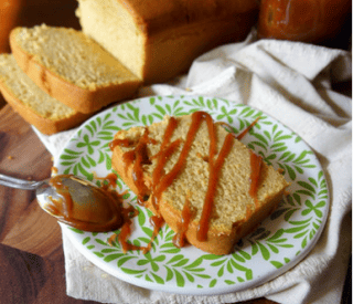 Thumbnail for A Really Delicious Pumpkin Yogurt Pound Cake With Salted Caramel Drizzle