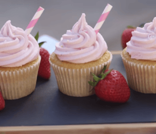 Thumbnail for Cute & Pretty Strawberry Cupcake Recipe With That Strawberry Milkshake Flavour