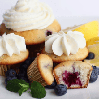 Lemon Blueberry Cupcakes With Creamy Cream Cheese Frosting