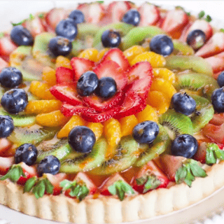 A Really Refreshing Looking Fruit Tart With Lemon Cream Cheese Filling