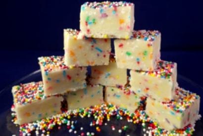 Thumbnail for Rainbow Sprinkle Cake Batter Fudge Recipe