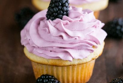 Thumbnail for Blackberry Frosting Recipe Along With Greek Yogurt Cupcakes