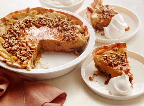 Love Apple Pie Recipes Then Here Is An Apple-Pumpkin-Pecan Pie