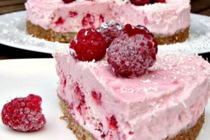 Thumbnail for Raspberry And White Chocolate Cheesecake