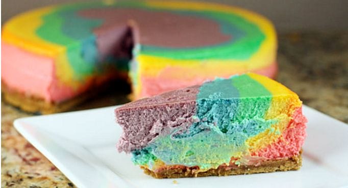 How To Make A Fun Rainbow Cheesecake Recipe