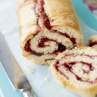 Delicious Jam Roly-Poly With Custard