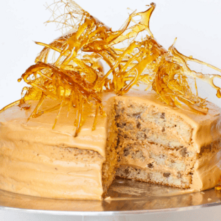 A Really Wonderful Looking Maple Pecan Cake With Salted Caramel Frosting