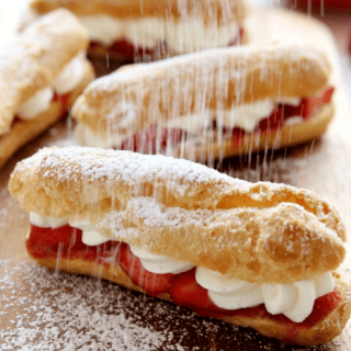 How To Make Strawberry Cheesecake Eclairs