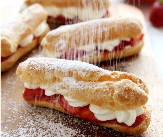 How To Make Strawberry Cheesecake Eclairs