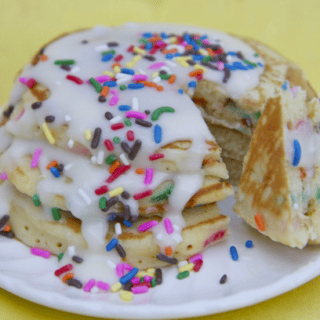 A Wonderful Recipe For Birthday Cake Batter Pancakes With Buttercream Glaze