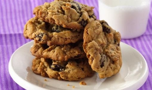 Wonderful Peanut Butter-Raisin Bran Cookies