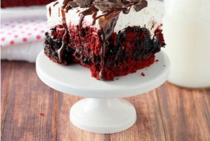 Thumbnail for What A Yummy Recipe For This Gooey Red Velvet Brownie Cake