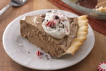 Thumbnail for A Festive Chocolate Pie To Make With This Peppermint Mocha French Silk Pie