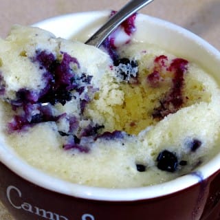 A Easy To Make Blueberry Muffin Mug Cake .. When You Need A Quick Treat