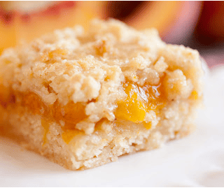 Fruity Peach Crumble Bars