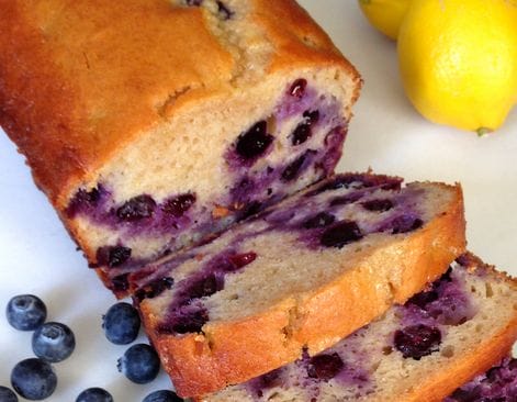 Lemon And Blueberry Bread... That Is Packed With Sweet Blueberries