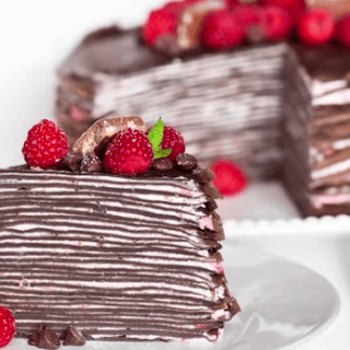 A Wonderful Looking Chocolate Raspberry Crepe Cake