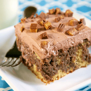 Chocolate Peanut Butter Poke Cake Recipe