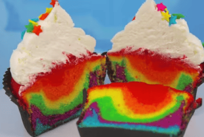 Thumbnail for Rainbow Layer Cupcakes That look So Colourful