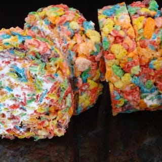 Fruity Pebble Rainbow Cereal Treats