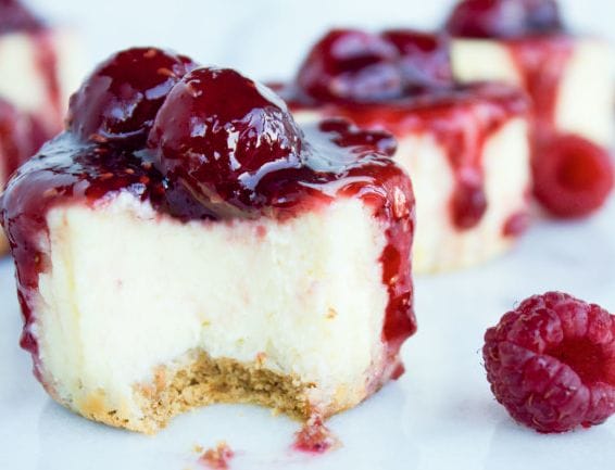 Raspberry Mini Cheesecakes