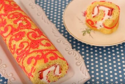 Thumbnail for What An Amazing Swiss Roll Cake With A Pretty Design
