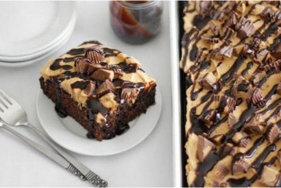 Thumbnail for Peanut Butter Chocolate Poke Cake