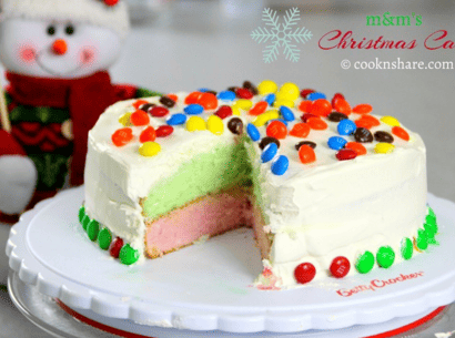 How To Make This Delicious M&M's Christmas Cake