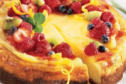 Thumbnail for Delightful Lemon Chiffon Cheesecake With Fruit Topping