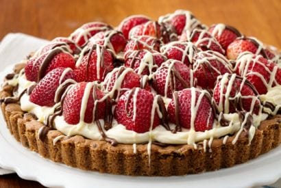 Thumbnail for Strawberry Mascarpone-Hazelnut Chocolate Tart