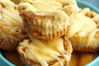 Thumbnail for Love These Mini Cinnamon Roll Cheesecakes
