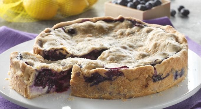 A Delicious Deep Dish Lemon Blueberry Pie