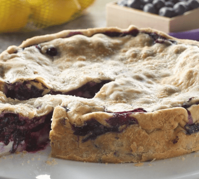 A Delicious Deep Dish Lemon Blueberry Pie